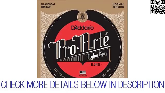 D`Addario EJ45 Pro-Arte Nylon Classical Guitar Strings, Normal Tension (Top List)