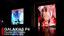 Huasun Galaxias P4 High quality low weight foldable LED video wall,rideau LED,affichage LED