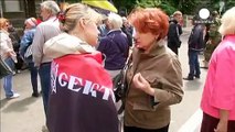 Manifestaciones en Ucrania por la muerte de varios miembros del partido radical Sector de Derechas