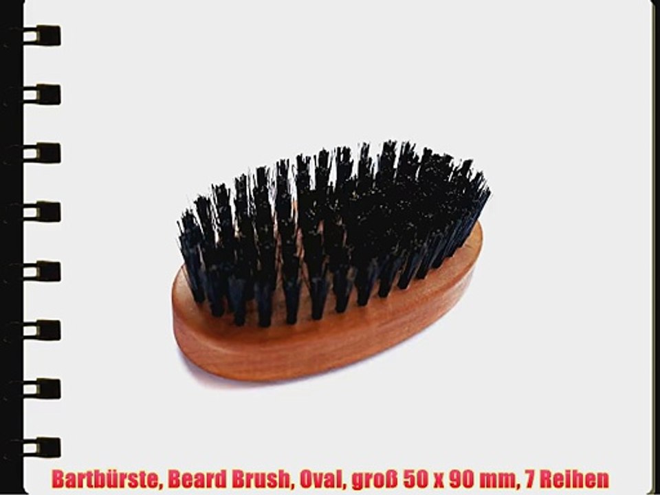Bartb?rste Beard Brush Oval gro? 50 x 90 mm 7 Reihen