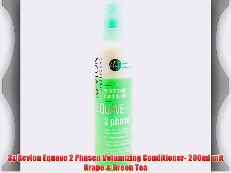 3x Revlon Equave 2 Phasen Volumizing Conditioner- 200ml mit Grape