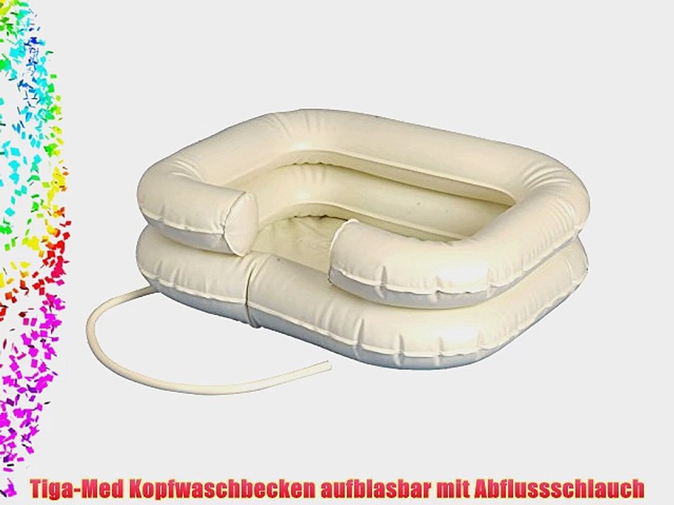 Kopfwaschbecken mobil Haarwaschbecken mobiles aufblasbar 1 St?ck mit Schlauch Kopfwaschwanne