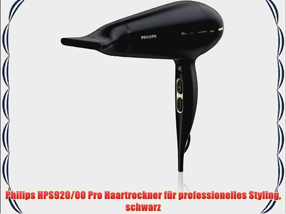 Philips HPS920/00 Pro Haartrockner f?r professionelles Styling schwarz