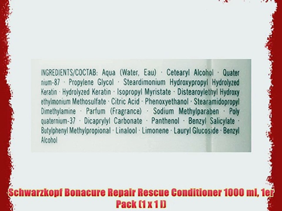 Schwarzkopf Bonacure Repair Rescue Conditioner 1000 ml 1er Pack (1 x 1 l)