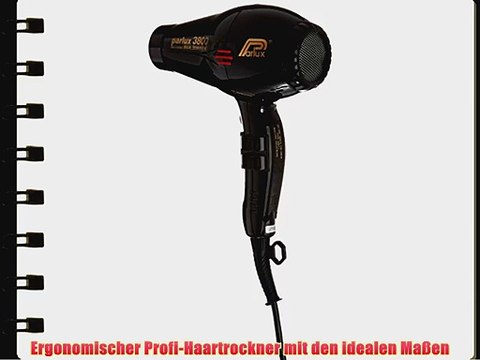Parlux Haartrockner 3800 Ceramic Ionic Eco Friendly Schwarz