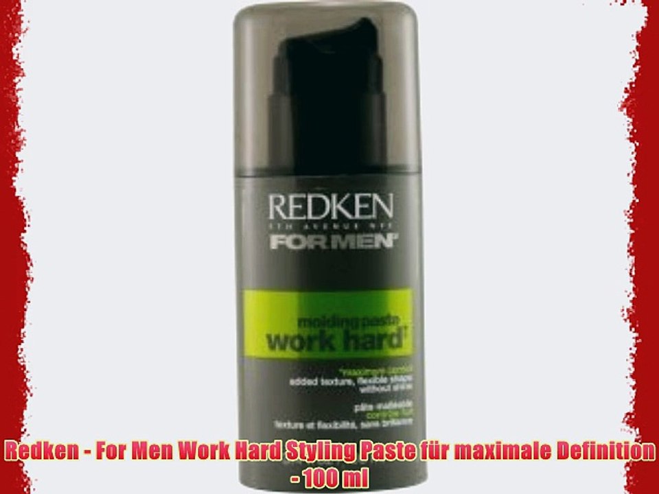 Redken - For Men Work Hard Styling Paste f?r maximale Definition - 100 ml