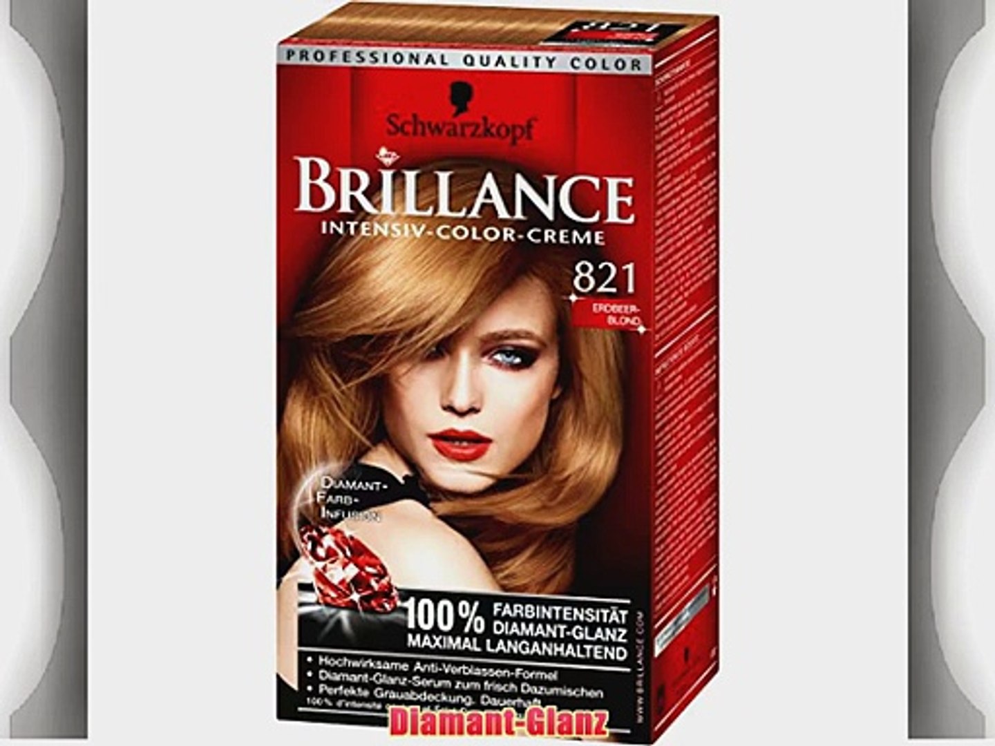 Brillance Intensiv-Color-Creme 821 Erdbeerblond 3er Pack (3 x 1 St?ck) -  video Dailymotion