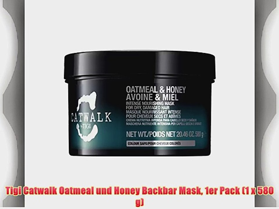 Tigi Catwalk Oatmeal und Honey Backbar Mask 1er Pack (1 x 580 g)