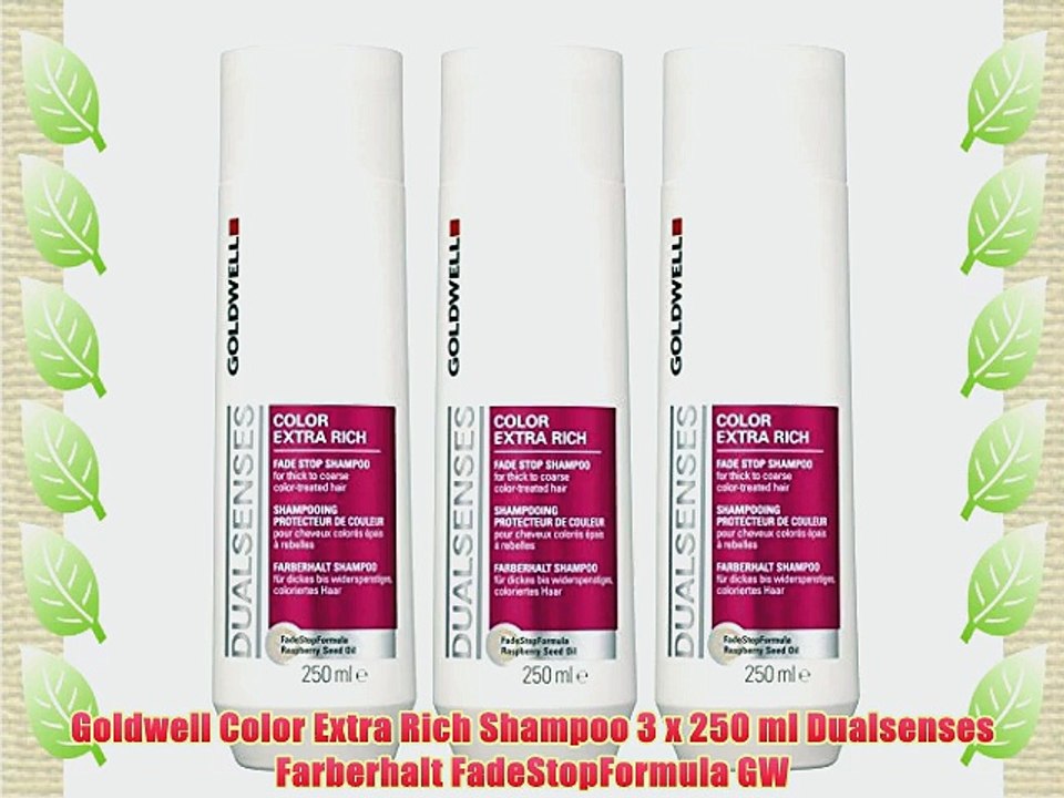 Goldwell Color Extra Rich Shampoo 3 x 250 ml Dualsenses Farberhalt FadeStopFormula GW