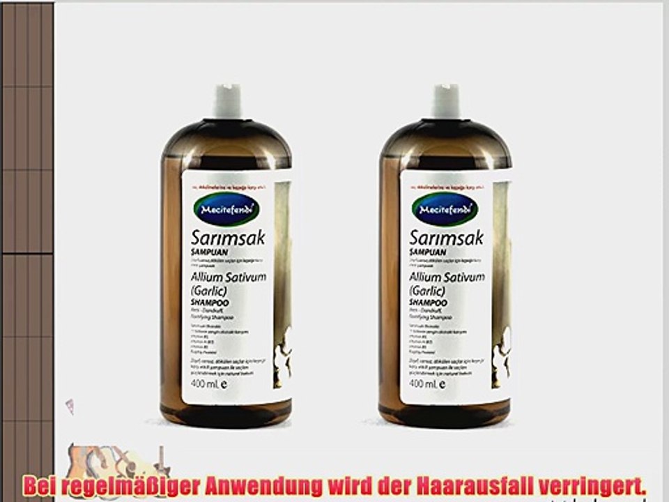 Mecitefendi Knoblauch Shampoo 400ml Spitze gegen Haarausfall (2er Sparpackung)