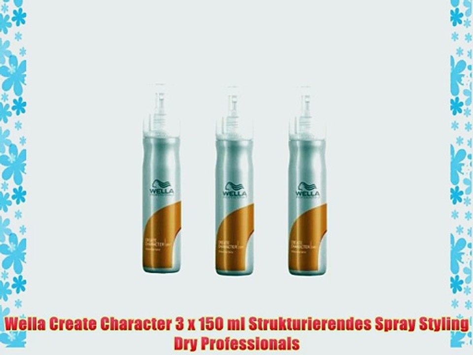 Wella Create Character 3 x 150 ml Strukturierendes Spray Styling Dry Professionals