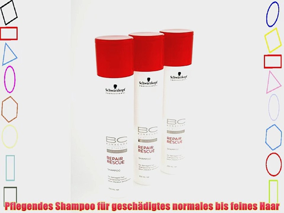 Schwarzkopf Repair Rescue Aufbau Shampoo 3er Pack