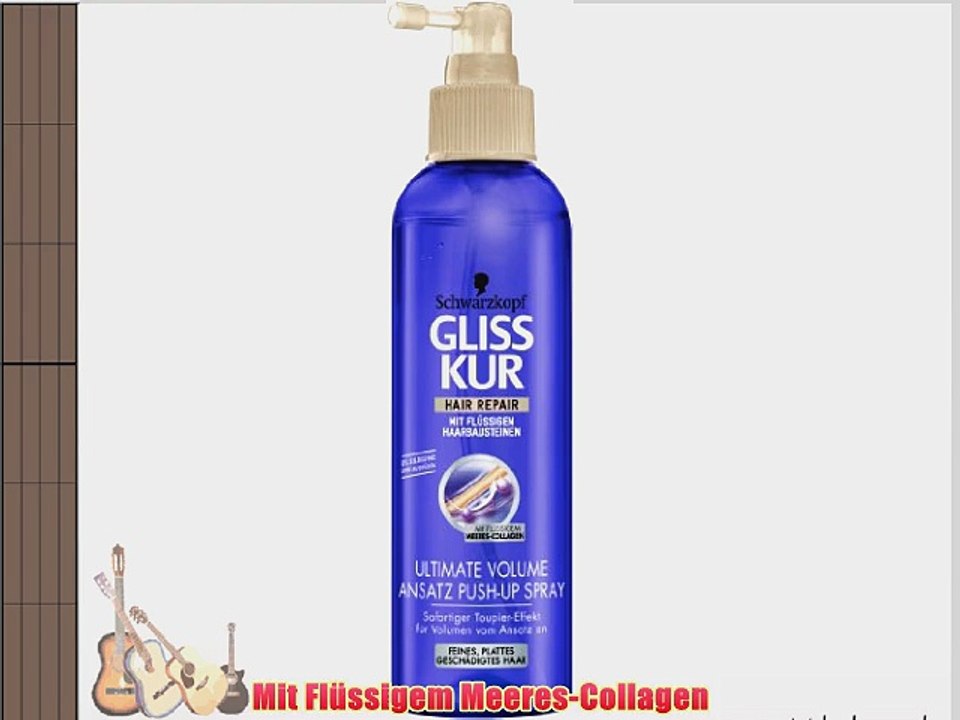Schwarzkopf Gliss Kur Ansatz-Push-up-Spray Ultimate Volume  3er Pack (3 x 200 ml)