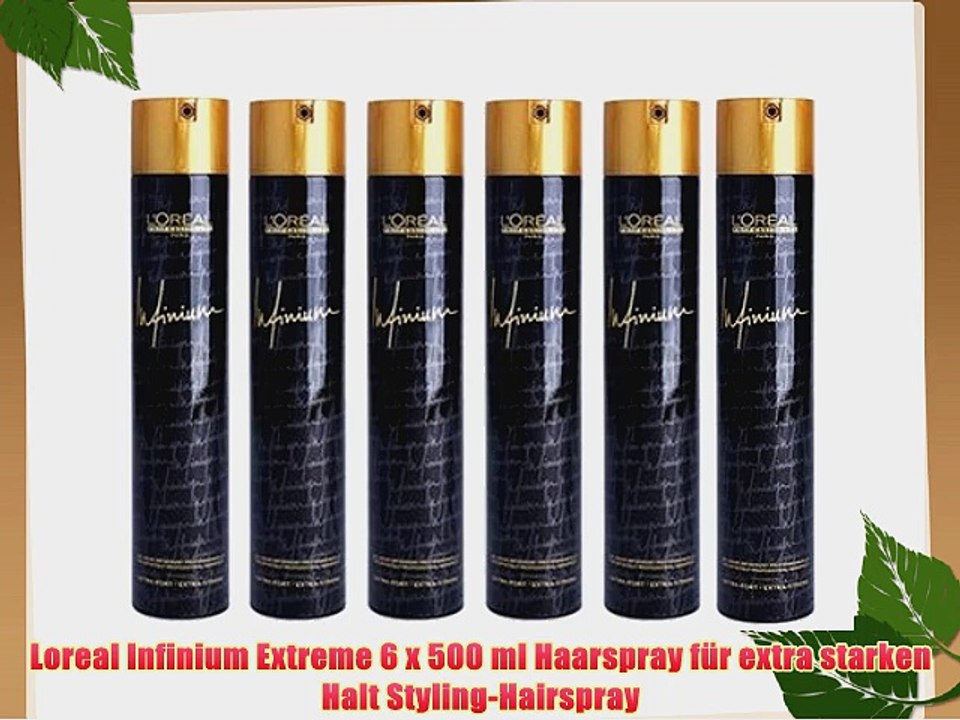 Loreal Infinium Extreme 6 x 500 ml Haarspray f?r extra starken Halt Styling-Hairspray