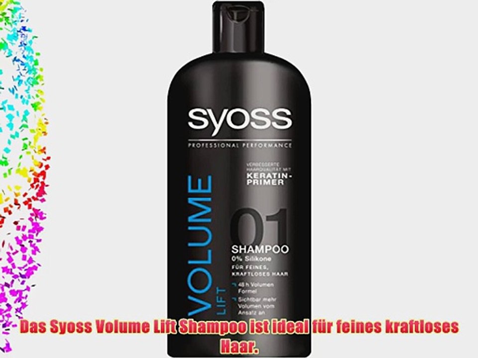 Syoss Volume Lift Shampoo 6er Pack (6 x 500 ml)