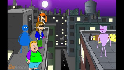 Cookie Monster Pushes Spongebob off the Rooftop/Grounded