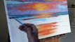 Comment peindre un coucher du soleil 4 sur la plage cour de peinture acrylique sur toile