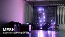 Big&small LED doulbe effect foldable amazing light weight LED curtain for deroation