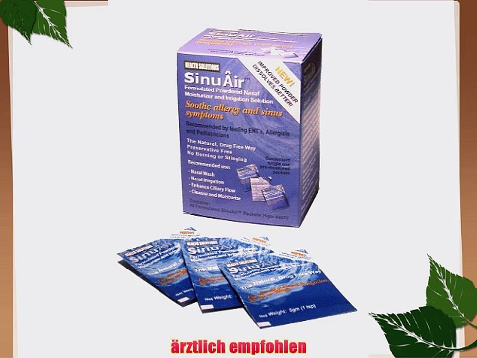 SinuAir-Pulver zur Befeuchtung der Nasenschleimhaut und Sp?lung der Nase