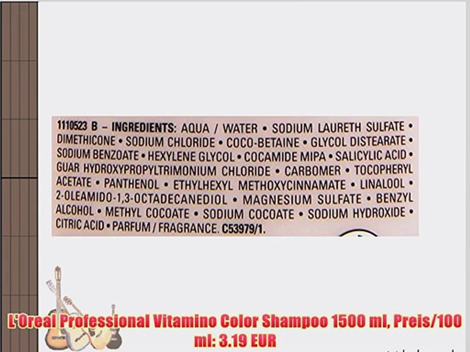L'Oreal Professional Vitamino Color Shampoo 1500 ml Preis/100 ml: 3.19 EUR