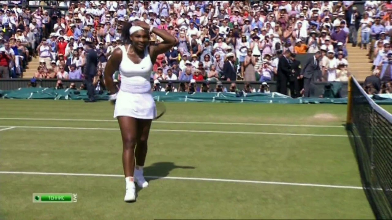 Serena Williams vs Garbine Muguruza FINAL MATCH POINT Wimbledon 2015