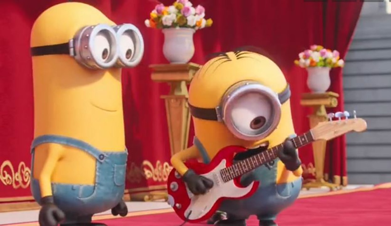 Les Minions jouent "Eruption" de Van Halen à la guitare
