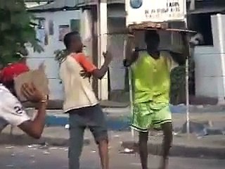 Looters& A Western Camerawoman Being Roughed Up