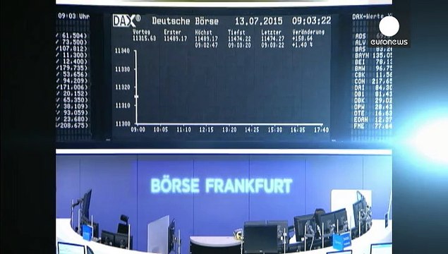 Subida de las bolsas europeas tras el acuerdo con Grecia