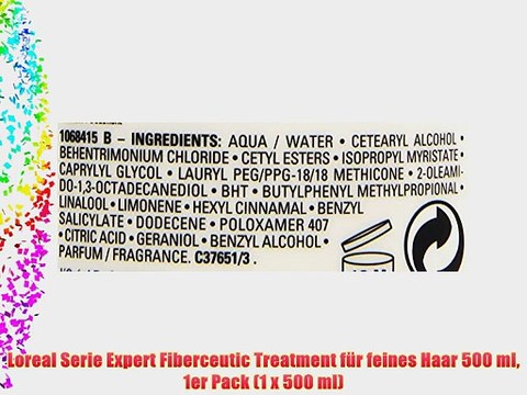 Loreal Serie Expert Fiberceutic Treatment f?r feines Haar 500 ml 1er Pack (1 x 500 ml)