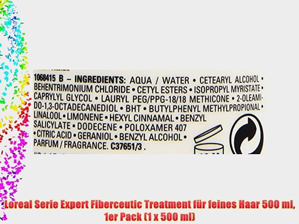 Loreal Serie Expert Fiberceutic Treatment f?r feines Haar 500 ml 1er Pack (1 x 500 ml)