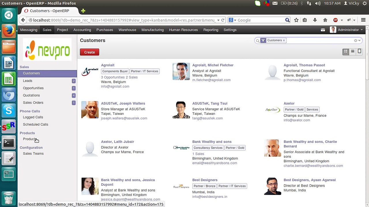 (Odoo) OpenERP - Sales And CRM