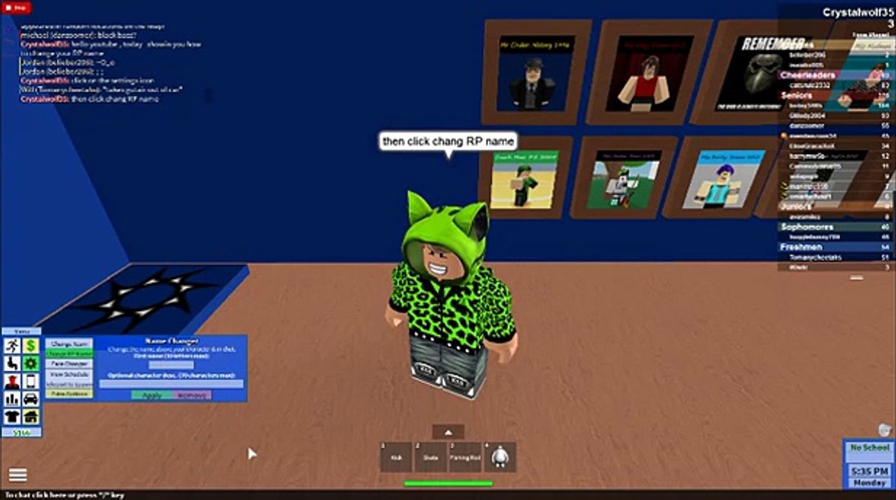 ROBLOX high school RP name changing tutorial
