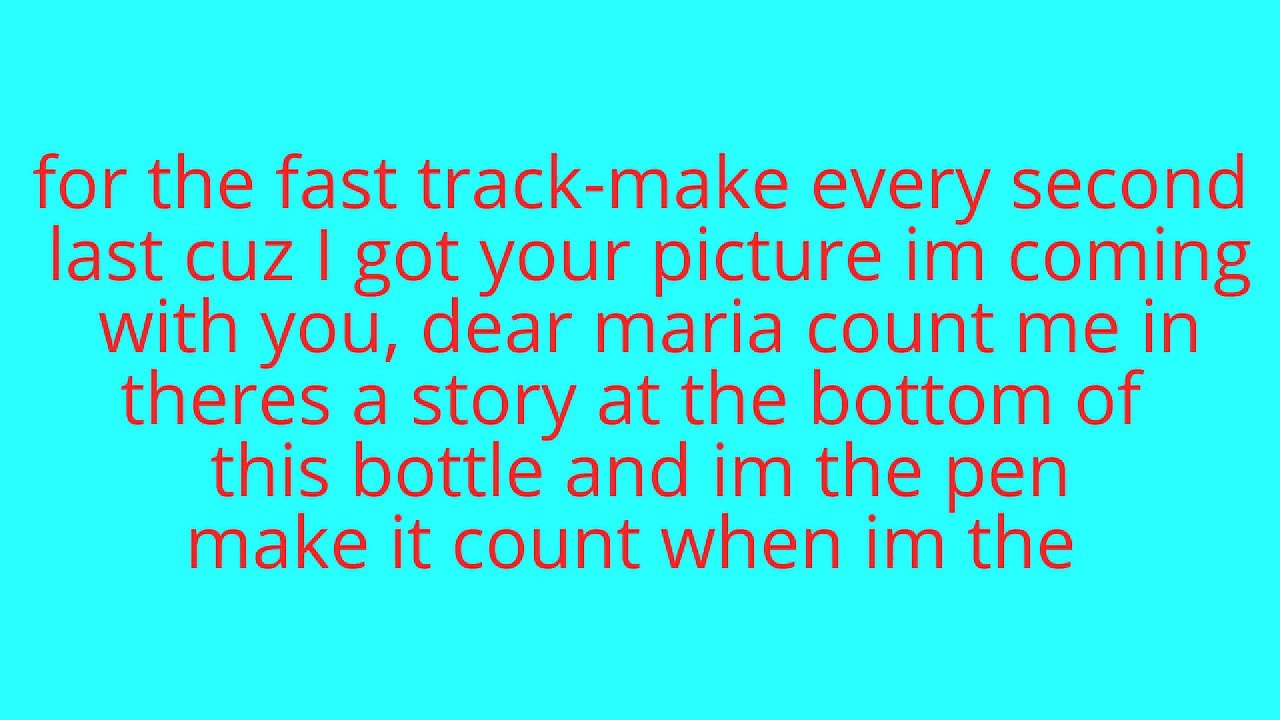 All Time Low-Dear Maria Count Me In Lyrics