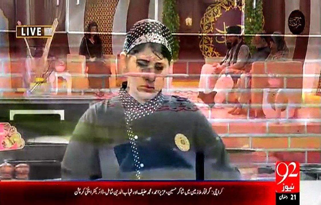 Rehmat e Ramazan -21 Ramazan - Iftar - 09-JUL-15 - 92 News
