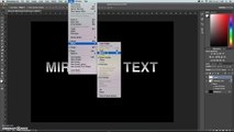 Photoshop tutorial - mirrored text effect