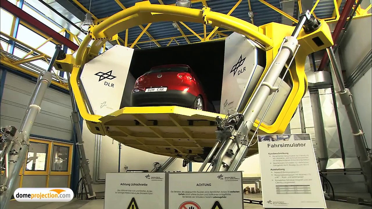 DLR Dynamic Driving Simulator 270° Projection System by domeprojection.com