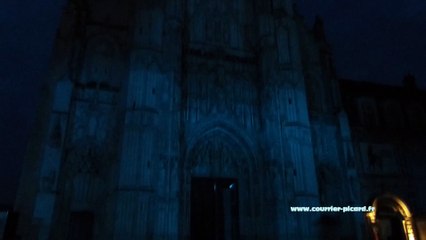 L'abbatiale de Saint-Riquier illuminée