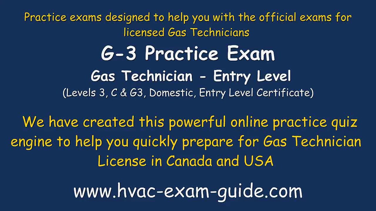 HVAC Exam Guide Practice Gas Technician Test G3 Entry Level video