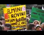 manifestazione studentesca Tempio Pausania contro il decreto Gelmini 30-10-2008