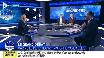 Débat Marine Le Pen FN  - Jean Christophe Cambadelis PS