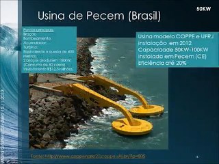 Geração de energia elétrica por ondas - Coluna de água oscilante com gerador linear