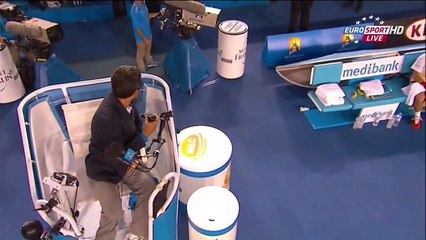 Stanislas Wawrinka FURIOUS & MAD over Medical Time-Out - Australian Open 2014 Finals