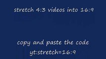 Stretch 4:3 videos into 16:9 - Code yt:stretch=16:9