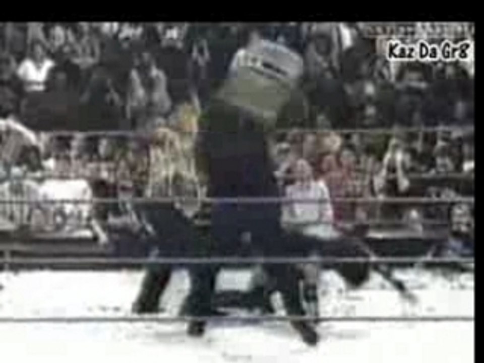 The Rock Fighting Taker & Kane