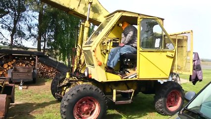 T 174 Bagger komplizierte Starthilfe ! (Fahrer Torsten Holz)