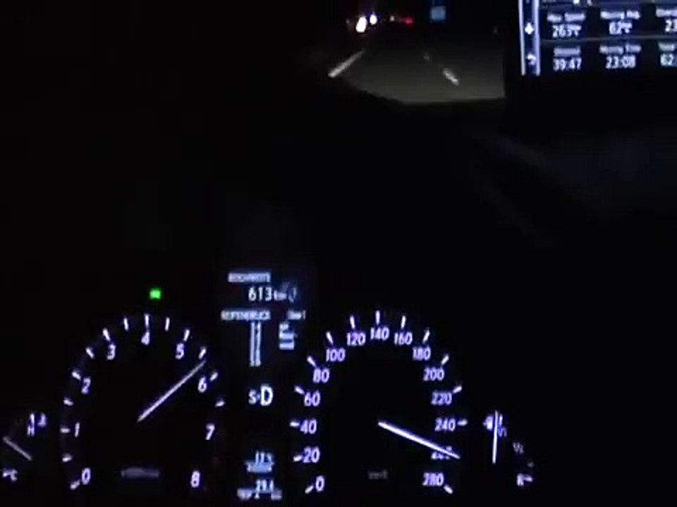 Lexus LS460 2007 120-283 km/h Top Speed test on Autobahn