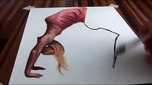3D Drawing of an optical illusion Speed Painting