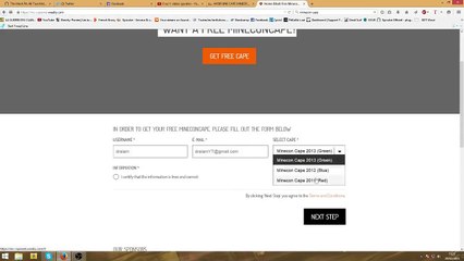 AVOIR UNE CAPE MINECON GRATUITEMENT