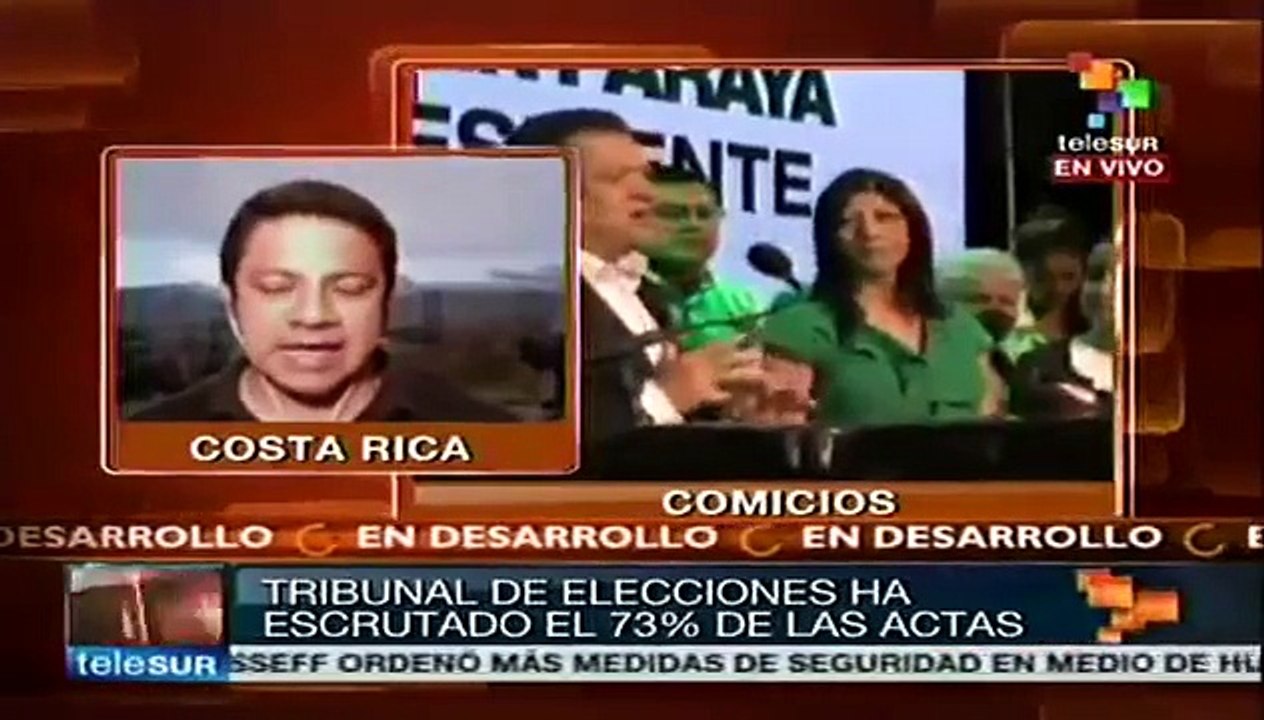 Gana primera vuelta en elección de Costa Rica Luis Guillermo Solís