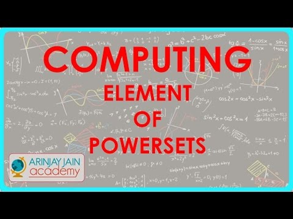 499.$ CBSE  Maths Class XI, ICSE Maths Class 11-  Computing element of powersets